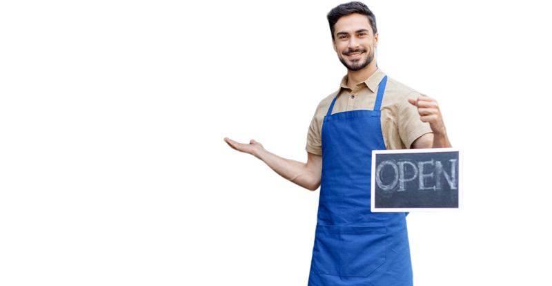 pearl-rose-insure-small-business-owner-with-open-sign